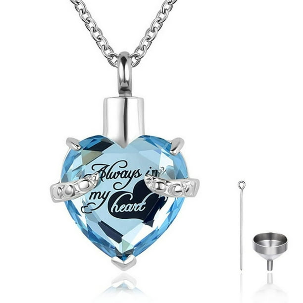 Classic Metal Cremation Chain Necklace Ash Holder Keepsake Love Pill Pendant Necklaces Charm Jewelry for Women Men 
